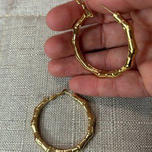Kate Spade Gold Hoop Bamboo Earrings